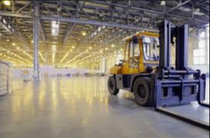 Forklift in Warehouse