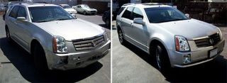 This vehicle was crashed into a storefront. After the repair, it looked like it had just been driven off the dealer lot.